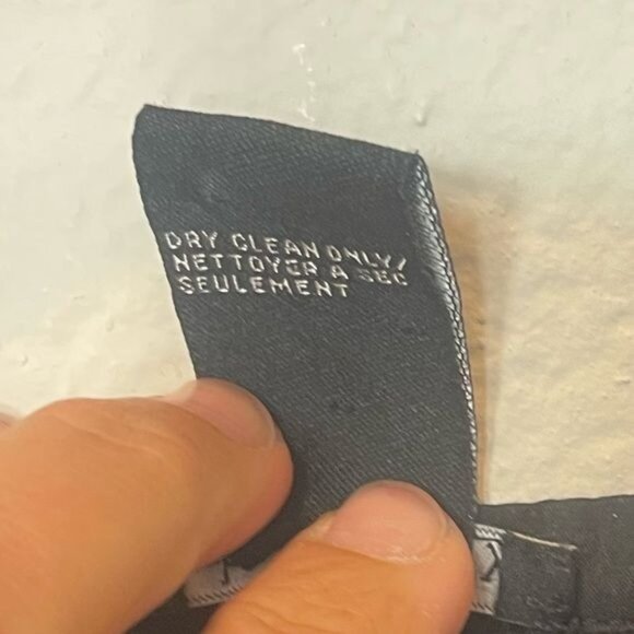 Theory Black Wool Blend Henley Long Sleeve Blouse Pleated Yoke Top Medium - Picture 8 of 8